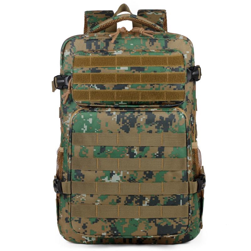 Tactical Camouflage Double Shoulder Backpack for Outdoor Hiking and Climbing, Large Capacity.