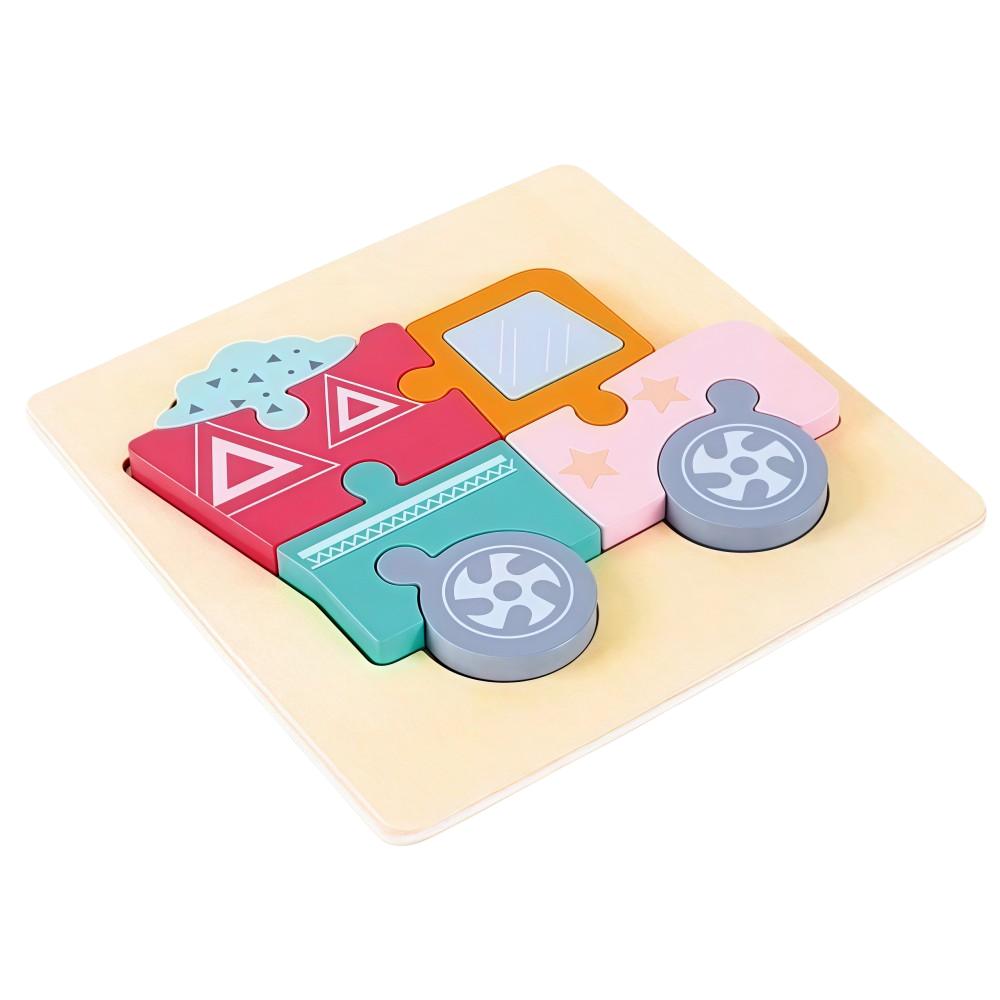 3D Children Wooden Puzzle Embedded Cartoon Animal Jigsaw Puzzles 2 In 1 Animal Cognition Early Learning Puzzle Set
