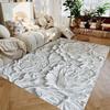 3D Embossed Bell Orchid Printed Pattern Home Decorative Rug Anti-slip Carpet Living Room Bathroom Kitchen Bedroom  Entrance Mat