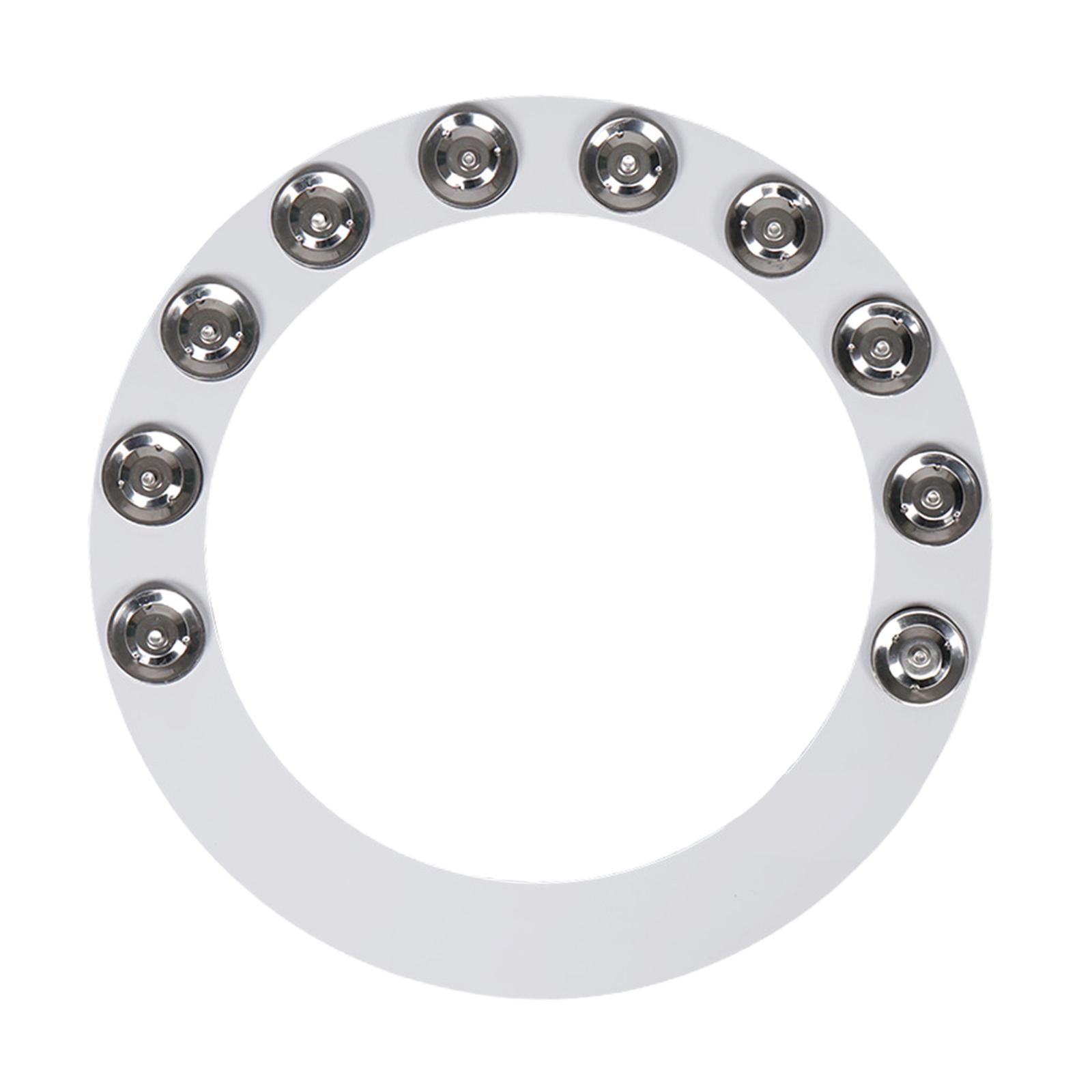 Drum Cymbals Rings 10 Single Row Bells Mountable Bass Drum Tambourine Cymbal