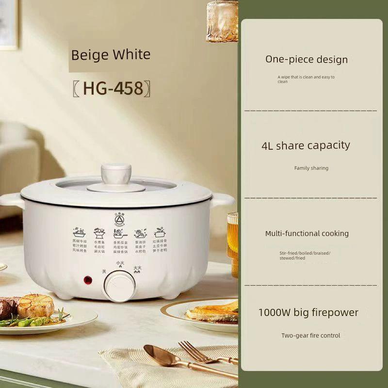 

Треугольная электрическая мармитница для дома, многофункциональная сковорода для жарки и приготовления, с антипригарным покрытием, общежитие для дома, 2-4 человека, 3л4л5л, интегрированная Triangle 4L Integrated Multi-function Hot Pot