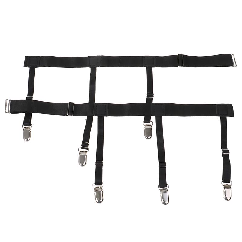 2 buc. Curele pentru cămăși bărbați, cu cleme de blocare antiderapante, mențin cămașa băgată în pantaloni, curea pentru picior