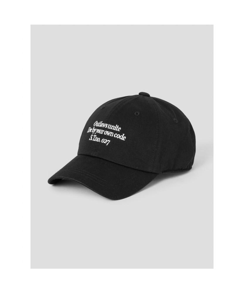 8SECONDS 3-Line Typo Ball Cap Black