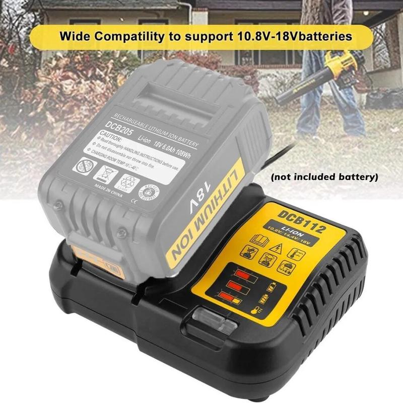 NEW Upgraded DCB112 Battery Charger For Dewalt 10.8V 12V 14.4V 18V 20V DCB206 DCB205 DCB204 DCB203 DCB120,DCB107 DCB115 DCB105