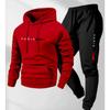 Mens Hooded Oversized Cotton Blend Sweatshirt Set Long Sleeve Top Pants Casual Sportwear