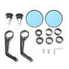 CNC Aluminum Handle Bar End Side Retro Round Rearview Mirrors Accessory