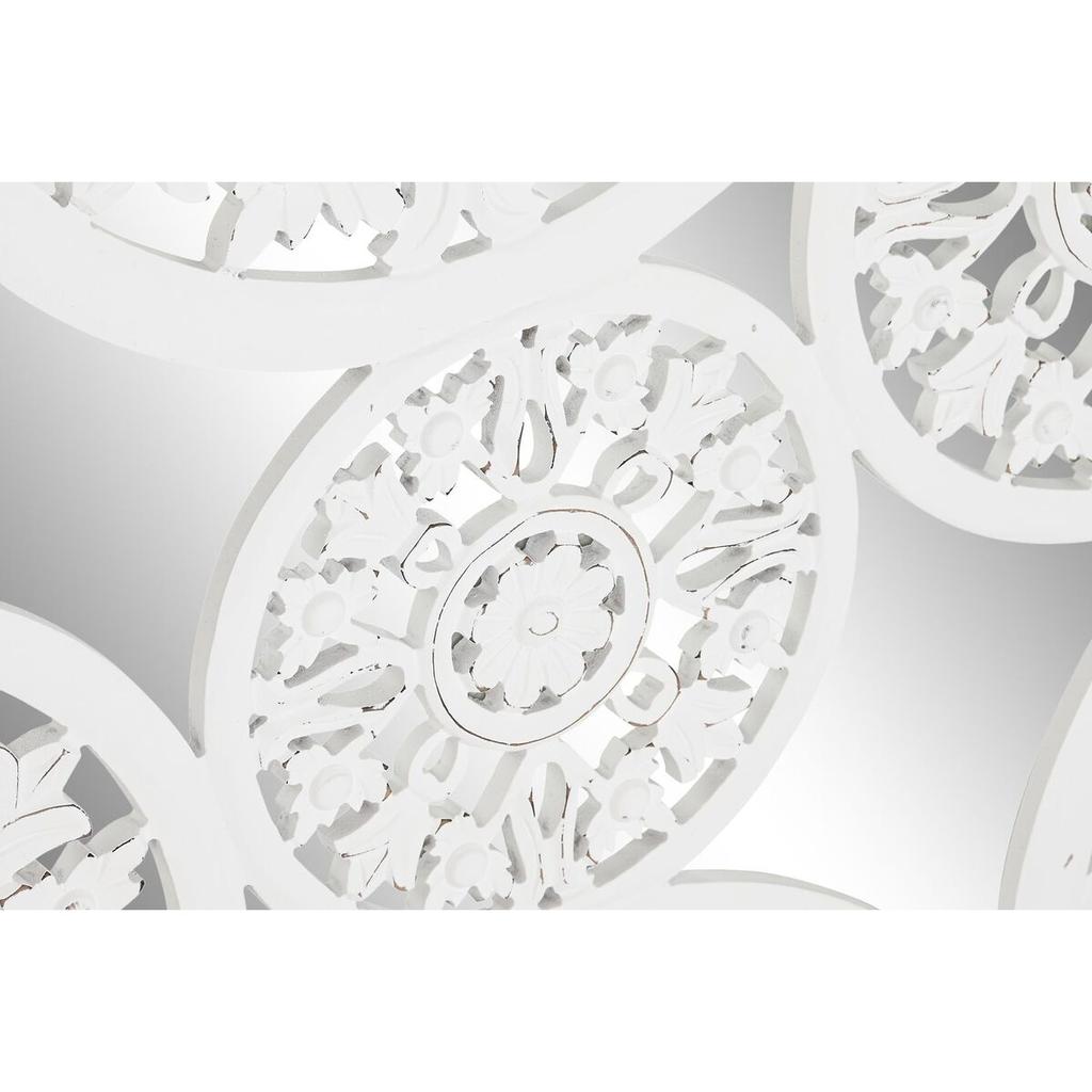 Wall Decoration DKD Home Decor Mirror White MDF Wood (90 X 1.5 X 90 Cm)