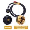 Gas Extension Refill Hose 350 PSI QCC1 Connector Flexible 4 Feet Gas Refill Adapter Hose Stable Connection for Outdoor Cooking