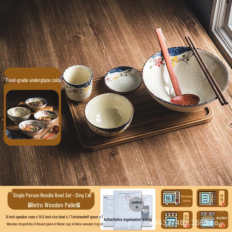 Japanese Ceramic Noodle Bowl - Large Conical Hat Design for Ramen and Soup (2025)