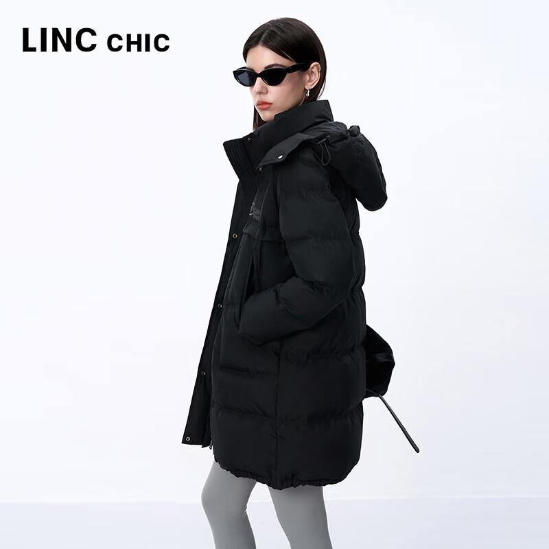 Jinyujie Women's Mid-Length Loose Fit Duck Down Jacket