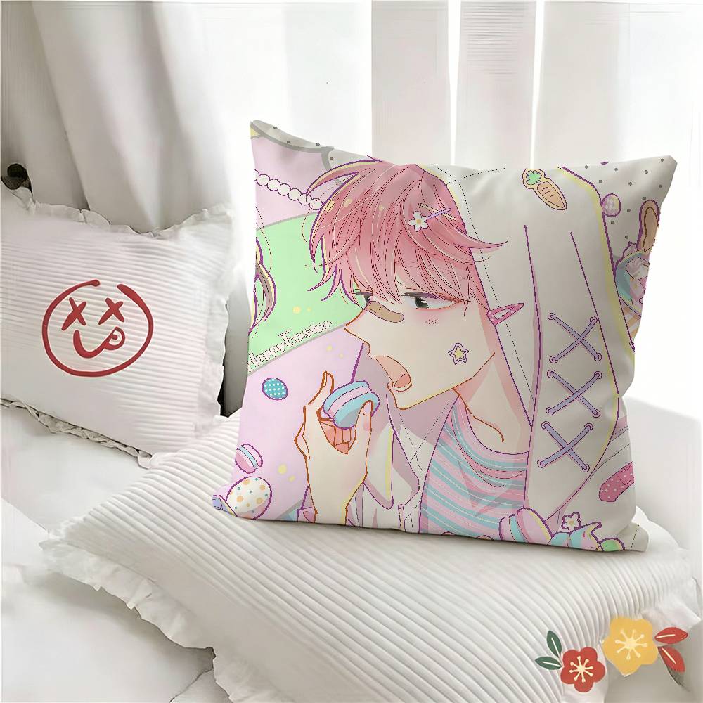 1pc Tamons Side Pillow Case Fashion Square Pillowcase Bedroom Sofa Room Ins Decoration Leisure