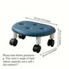 1pc Rolling Low Stool with Wheels - Stylish & Durable Plastic Footstool - Ideal for Bath,Perfect for Shoe Changing & Organization