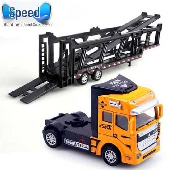 Kids' Pull-Back Alloy Container Transport and Tanker Trailer Truck Toy Model