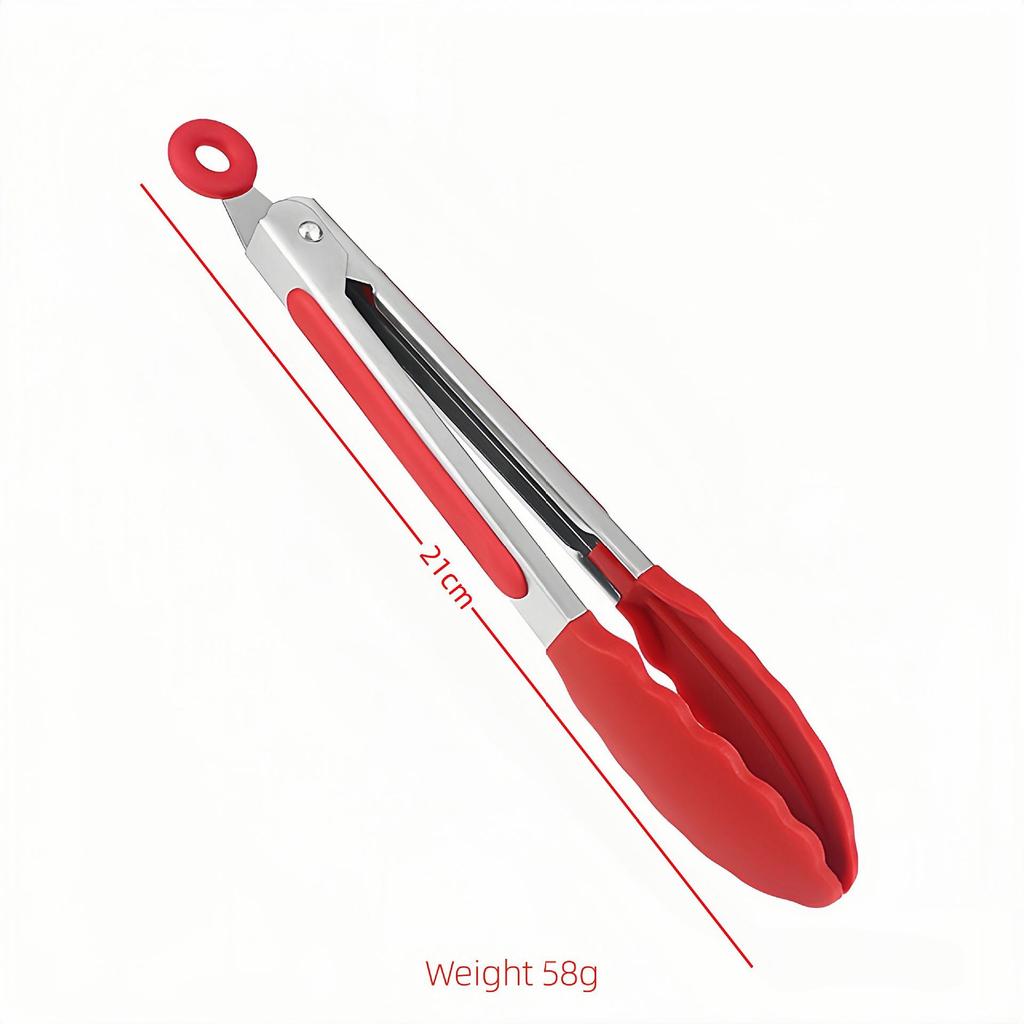 High-Heat Food Grade Silicone & Stainless Steel Tongs for Grilling and BBQ