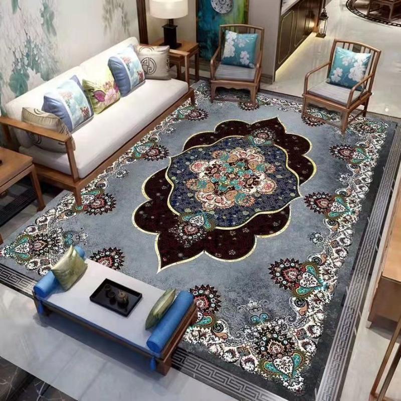 Chinese Style Living Room Carpet Coffee Table Floor Mat Chinese Style Study Bedroom Bedside Home Decoration Non-slip Floor Mat