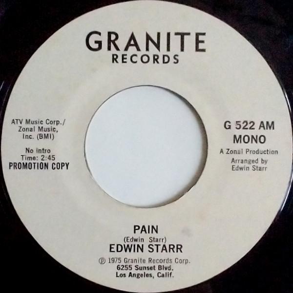 

7-дюймовая пластинка EDWIN STARR - Pain G522AS Granite Records 1975 US Соул/Фанк Б/У