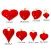 1/2 Piece Brass Valentine's Day Charms 18K Real Gold Plated Red Heart Enamel Pendants For DIY Necklace Earrings Bracelets Making
