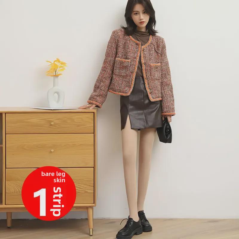 Damen Schwarze Transparente Stahlstrümpfe - Frühling/Sommer Anti-Haken Strumpfhose mit Pferdeöl in Hautfarbe