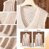 [H.U.A] ladies two knit vest vest bolero outer tops waistcoat sleeveless medium length stretch casual simple spring summer autumn BG