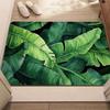 Exquisite Tropical Leaf Pattern Carpet Mat Rug Home Decoration Lush Greenery Floor Covering for Living Room Bedroom Entryway