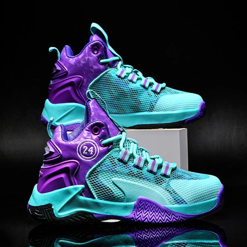 New Kids Basketball Shoes Boys Original Professional Men Field Breathable Gym Cushion Women Basketball Boots Tennis Sports Shoes