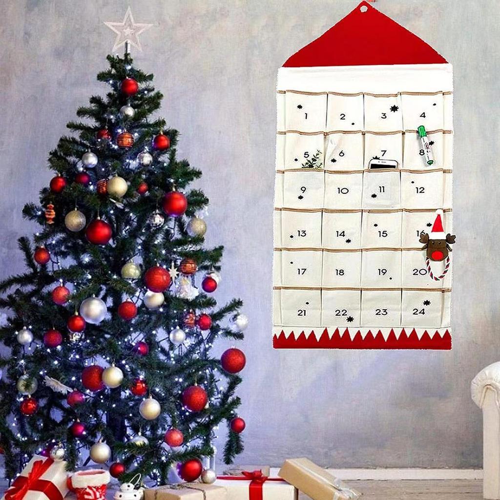Children's 24-Pocket Wall Hanging Countdown Bag