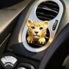 Mini Car Ornament for Air Vent Cute Animal Clip Freshener with Aroma Pad, Resin Lion Interior Decoration Leopard Deer Owl Dashboard Ornament,