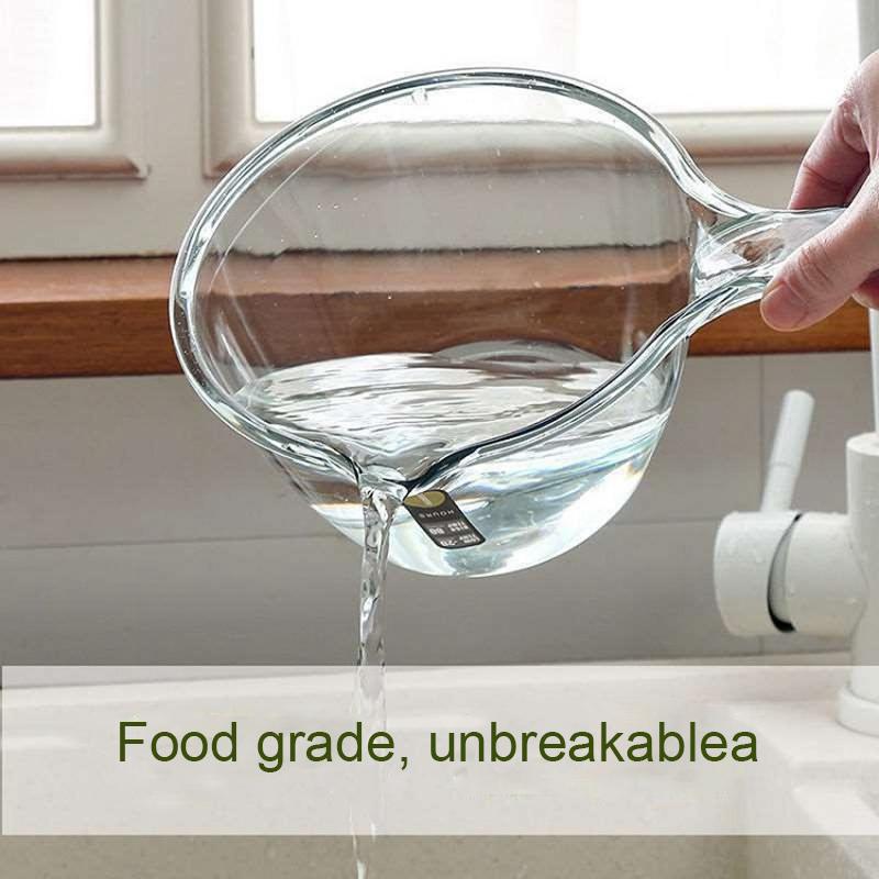Household Kitchen Water Scoop Ladles Scoop Seeds Vegetables Tools Cup Cooperate Funnel Vegetable Fruit Tools Transparent rose red