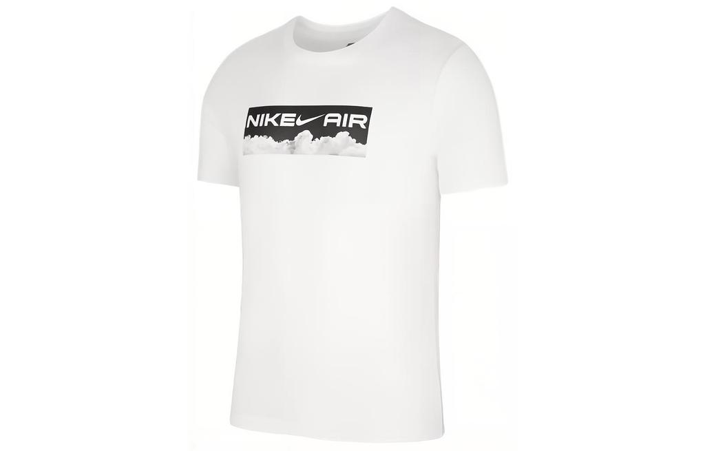 Nike T Shirts Men's White Crew Neck Moderate Straight Fit DR7806-100