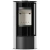 Wood Burning Steel Stove KRATKI ERIK Ø 150 5,5 kW Decorative Ceramics WHITE SATIN