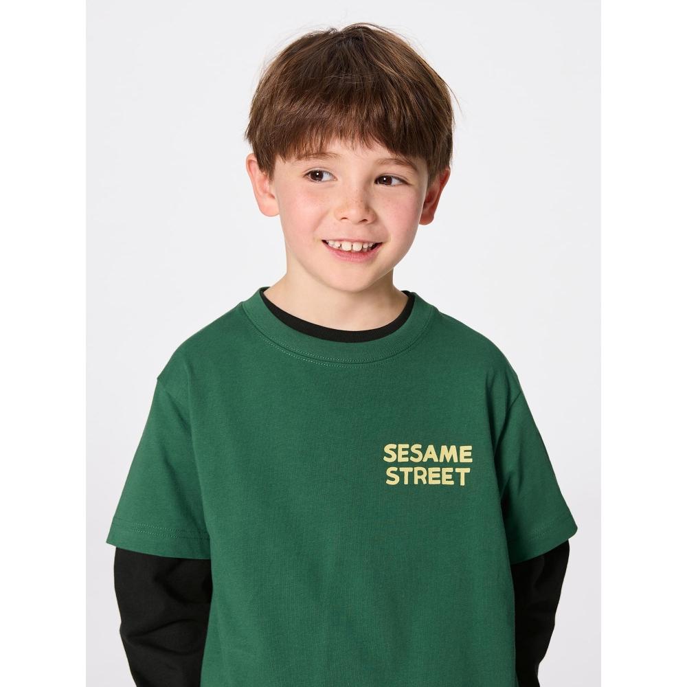 Gu By Uniqlo Kids  Unisex  Graphic T Sesame sTreeT