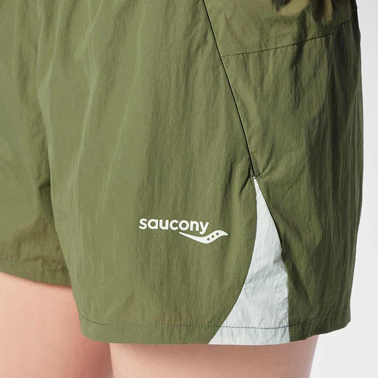 Saucony SS25 Comfortable Minimalist Lace-Up Casual Shorts Unisex Shorts Bamboo-Green SA1259DP51L-GE189