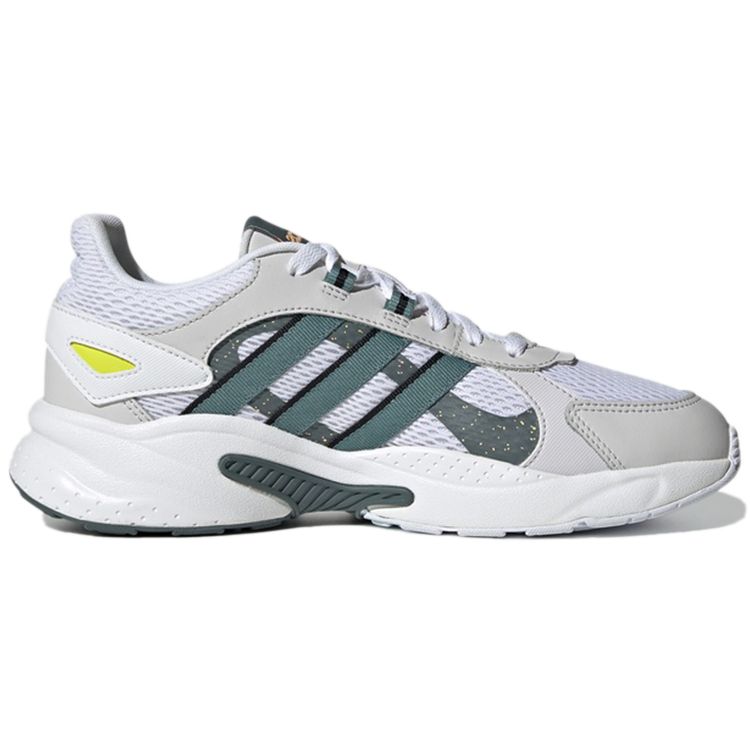 Adidas Neo Crazychaos Shadow Mesh Fabric Synthetic Leather Casual Shock Absorbing Non-Slip Low-Top Lifestyle Shoes Men sneaker White Gray Green FZ1294