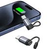 Usams Adapter Au17 Lightning - Usb-C30W Stalowy/Aluminium Sj677Ln01 (Us-Sj677)