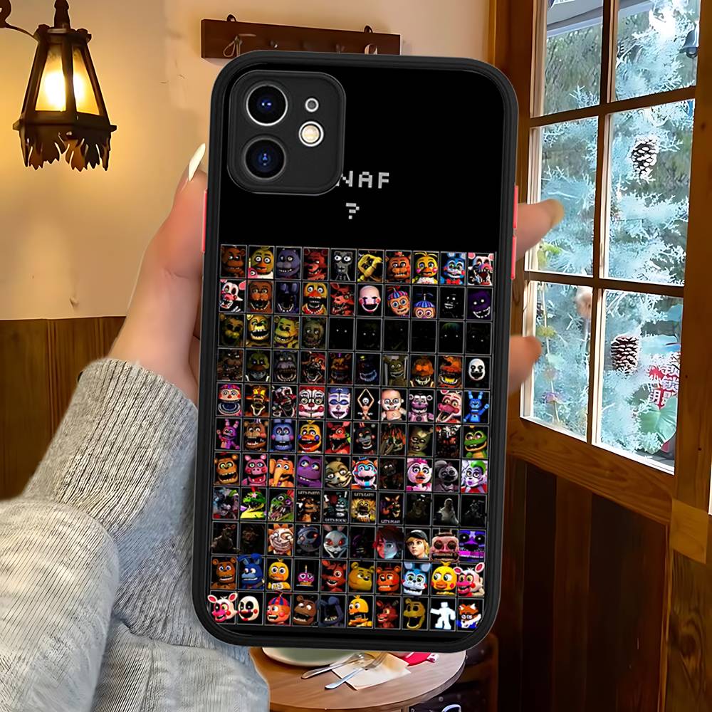 Game F-Five N-Nights At F-FreddyS For IPhone 15 16 Pro Max 11 12 13 14 XS XR X Plus 16E Matte Translucent Phone Cover