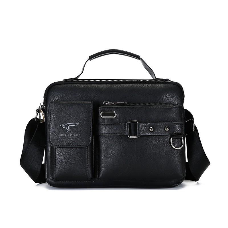 Men s Bag High-end Feel Single Shoulder Crossbody Business Commuting Style Textured чёрный