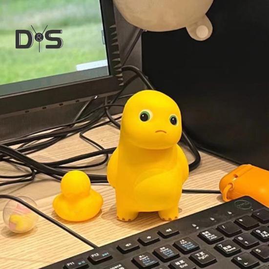 1/2/3Pcs Light-up Cartoon Dinosaur Squeeze Toy Stress Relief Glowing Dino Pinch Sensory Toy Kids Adults Stress Ball Animal Fidget Toy