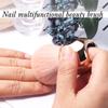 2pcs Nail Dust Cleaner Brush Exquisite Mellow Handle Soft Hair Nail Dust Powder Remover for Home Salon