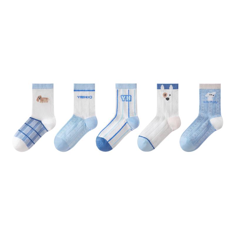 

YEEHOO 7A Antibacterial & Breathable Kids Mid-Calf Socks S