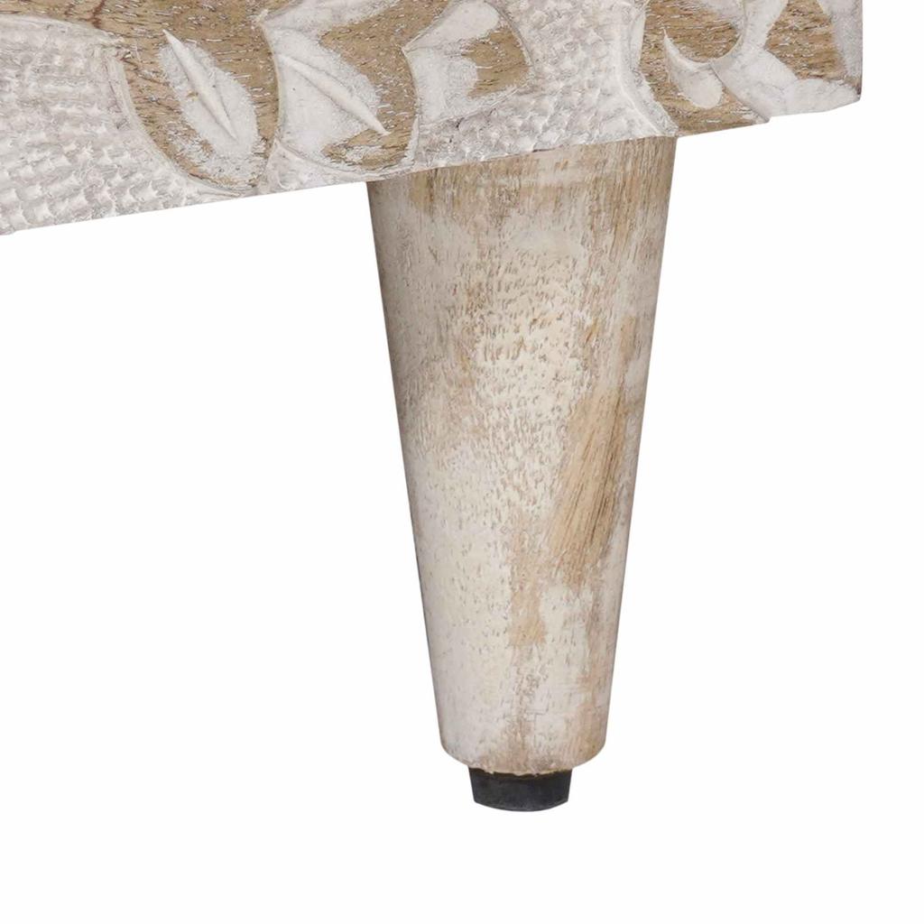 Bedside Table 2 pcs White 40 x 33 x 46 cm Solid Mango Wood