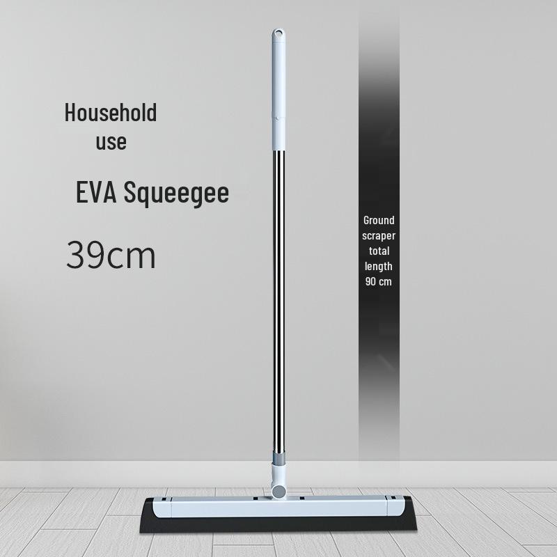Multi-Purpose Bathroom & Floor Mop and Scraper for Hair and Water