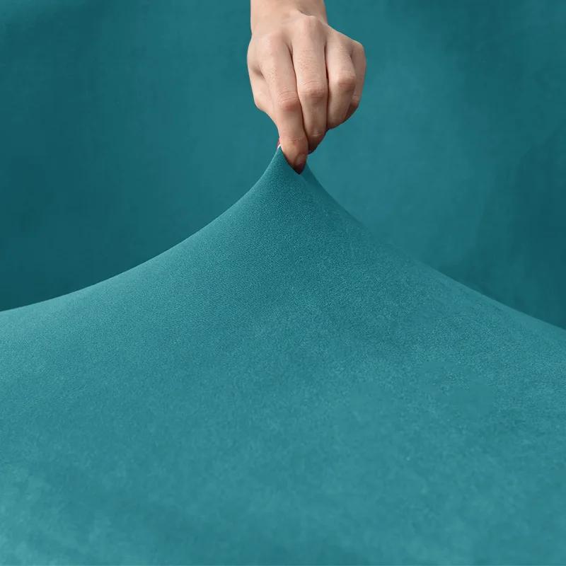 Velvet Sofa Cover Single Sofa Cover for Living Room Elastic Solid Color Armchair Slipcover for Bar Home Counter with Seat Covers