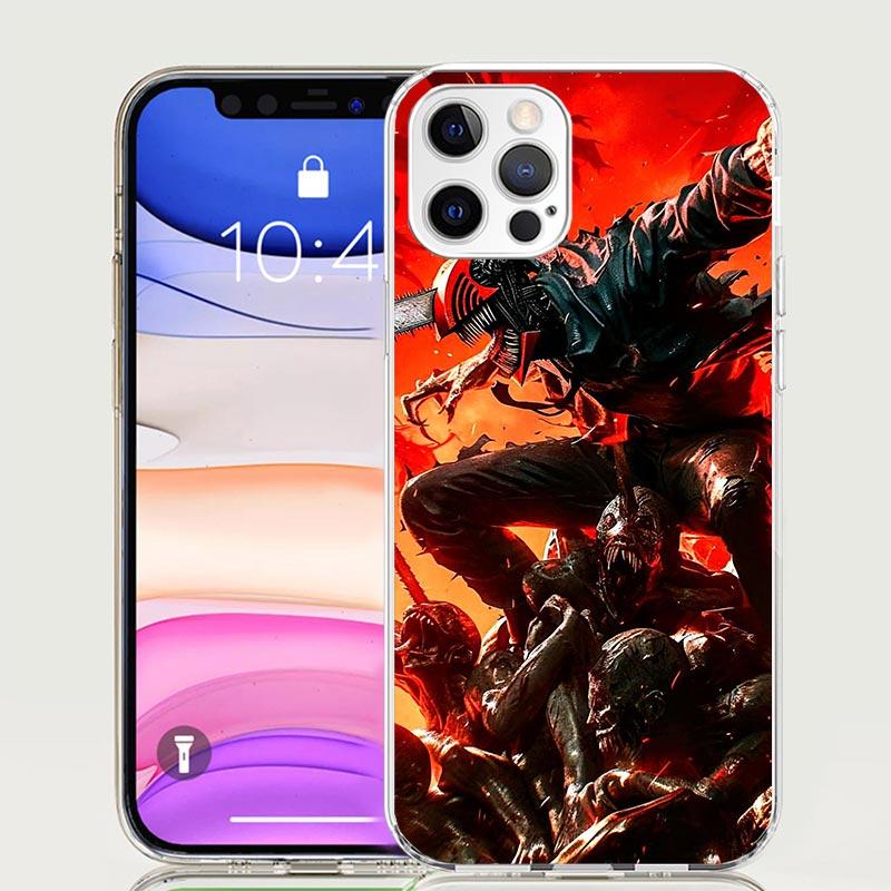 

C-Chainsaw Mans Denji Phone Case for Apple iPhone 17 Air 16 15 Plus 14 + 13 Mini 12 11 Pro Max 7 8 SE 16Max Soft Shell Cover Coq iPhone 16 Plus