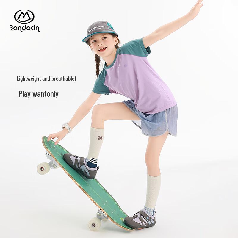 Girls  Summer Cooling Short-Sleeve Sports T-shirt 160