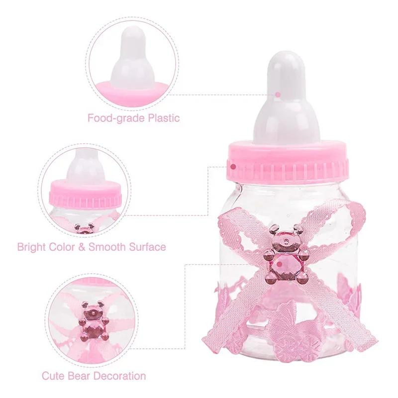 Flasche im Nuckelflaschen-Stil für Babyparty Befüllbare Mini-Flasche Süßigkeiten-Geschenkbox Es ist ein Junge Mädchen Säugling Taufe Geburtstagsfeier Deko