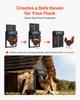 Automatic Chicken Coop Door, DC & Battery Powered Chicken Door with LCD Display, Light Sensor, Timer & Manual Setting, Anti-Pinch Security, Durable