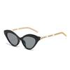 Fashion cat eye personality trend European and American spice girl metal chain temple sunglasses outdoor sun protection versatile sunglasses