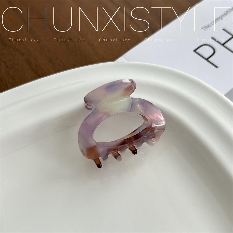 Elegante koreanische Essigsäure Hochsteckfrisur mit kleiner Klauen-Haarspange für Damen