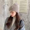 Fashion Angora Soft Cashmere Winter Hat Women Solid Rabbit Fur Beanie Ladies Thick Warm Skullies Knitted Hat