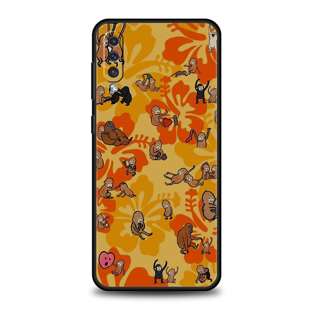 Monkey And Banana Phone Case for Samsung Galaxy A56 A36 A26 A16 A34 A24 A42 A22 A20 A12 A40 A30 A10 5G Soft TPU Cover Shell Bags